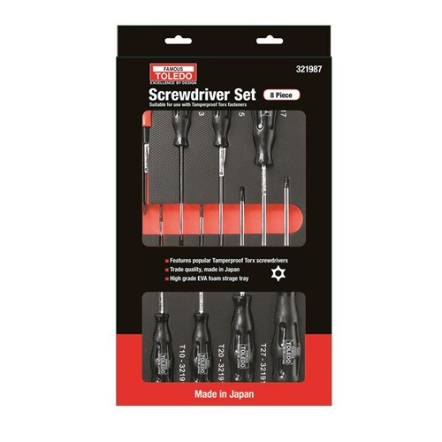 Toledo Screwdriver Set Tamperproof Torx 9pc 321987 321987 thumbnail