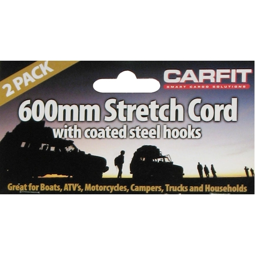 Carfit 600mm Bungee Strap Steel Hooks Set Of 2 46BC600-2 thumbnail