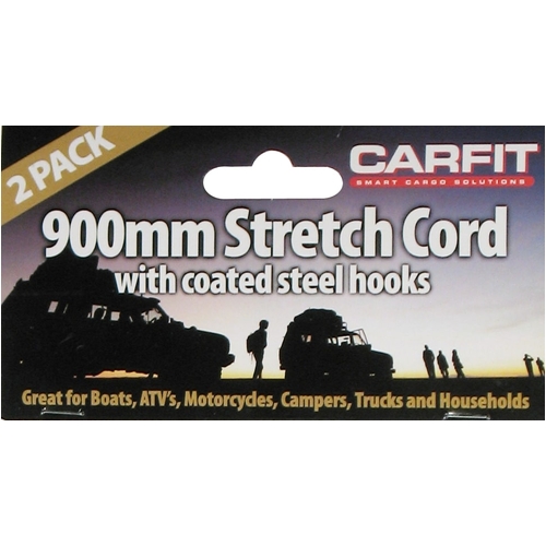 Carfit 900mm Bungee Strap Steel Hooks Set Of 2 46BC900-2 thumbnail