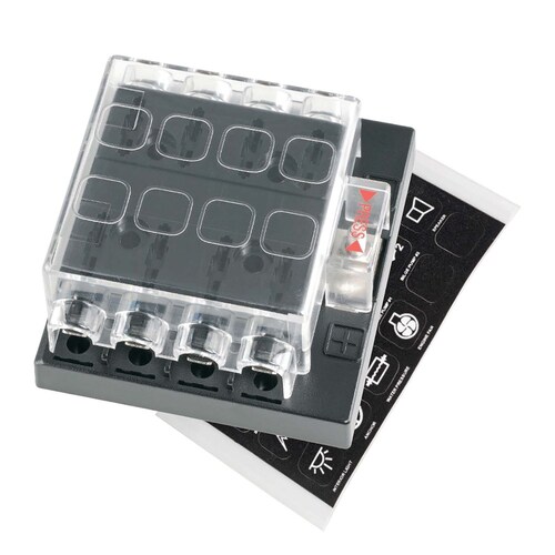 8 WAY FUSE BLOCK - WITH COVER thumbnail