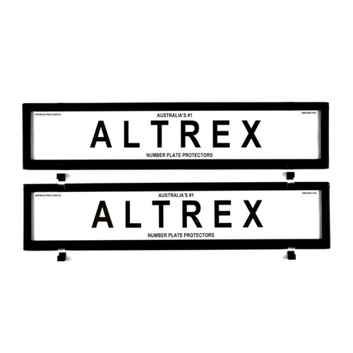Altrex Number Plate Protector Covers 6NLE Black European Classic Full Size thumbnail