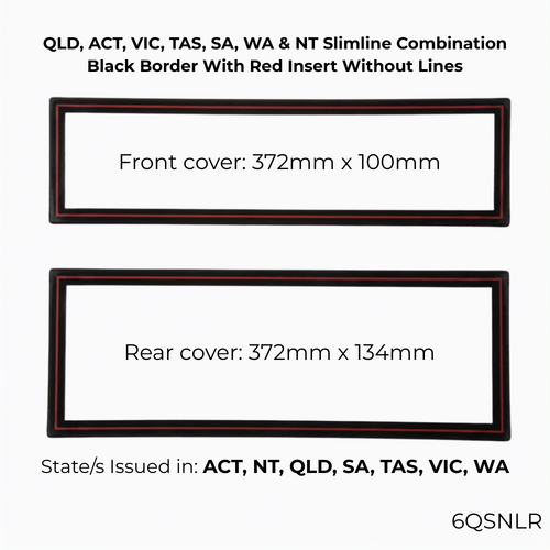 Altrex Number Plate Protectors Black Border Red Insert Without Lines 6QSNLR thumbnail