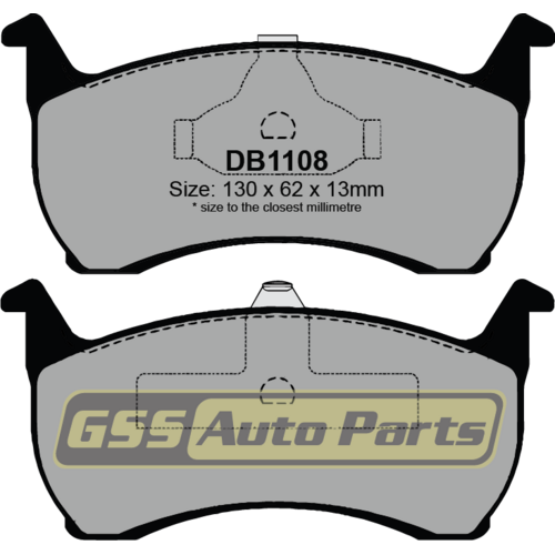 Ultima Front Brake Disc Rotors (pair) & Ceramic Brake Pads AAP110B-DB1108C RDA110B thumbnail