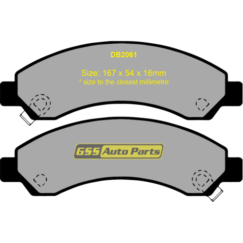 Ultima Front Brake Disc Rotors (pair) & Ceramic Brake Pads AAP2290-DB2061C RDA8053 thumbnail