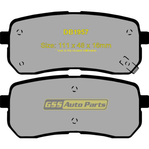 Ultima Rear Brake Disc Rotors (pair) & Ceramic Brake Pads AAP2461-DB1957C RDA7460 thumbnail