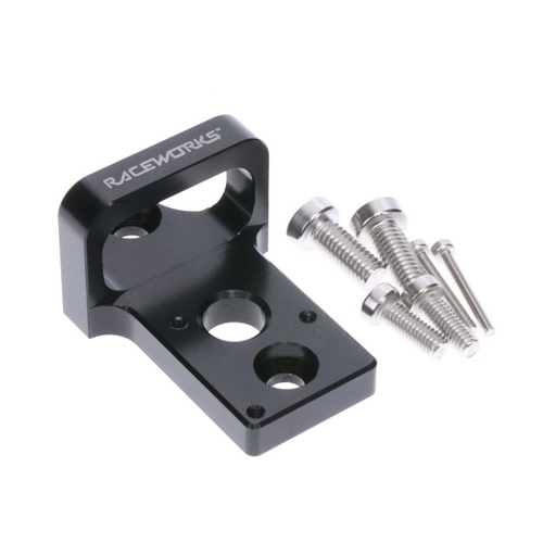 Raceworks 4port Solenoid Black Billet Mount ALY-164BK thumbnail