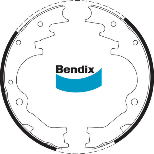Bendix Rear Brake Shoes BS1665 R1665 thumbnail