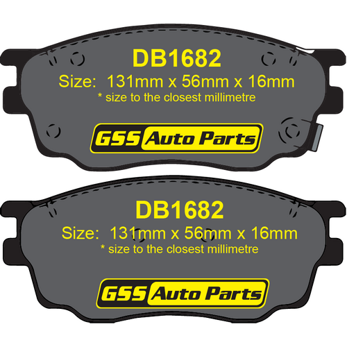 Bremtec Front General Purpose Brake Pads BT1242TS DB1682 thumbnail