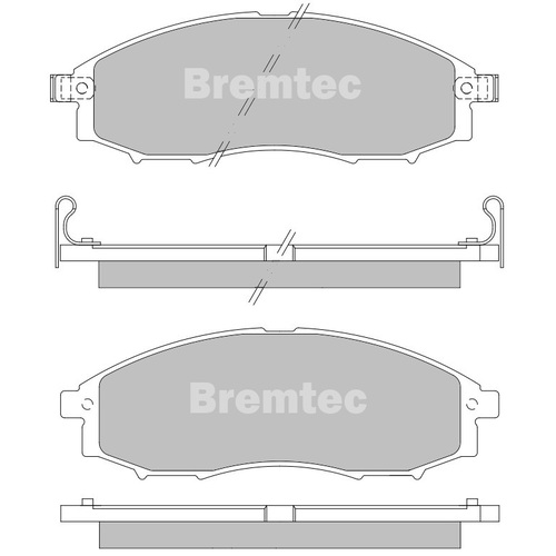 Bremtec Front General Purpose Brake Pads BT1332TS DB1439 thumbnail