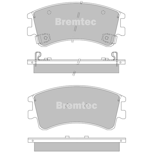 Bremtec Front General Purpose Brake Pads BT1368TS DB1484 thumbnail