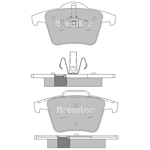 Bremtec Rear General Purpose Brake Pads BT1392TS DB1659 thumbnail