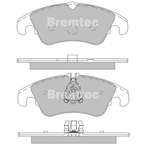Bremtec Front Euroline Ece R90 Approved Ceramic Brake Pads BT1407ELC DB2186 thumbnail