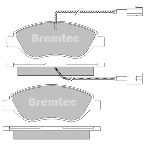 Bremtec Euroline Ece R90 Approved Ceramic Brake Pads BT1444ELC thumbnail