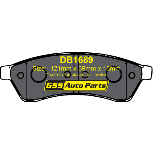 Bremtec Rear General Purpose Brake Pads BT1509TS DB1689 thumbnail