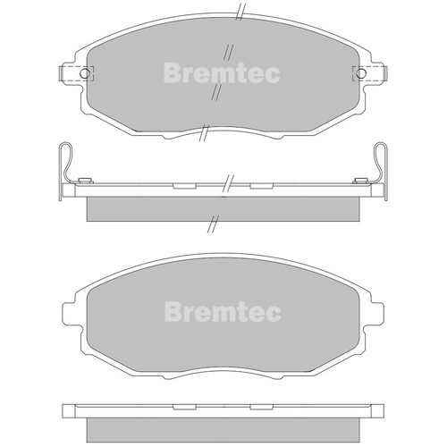 Bremtec Front General Purpose Brake Pads BT1510TS DB1688 thumbnail