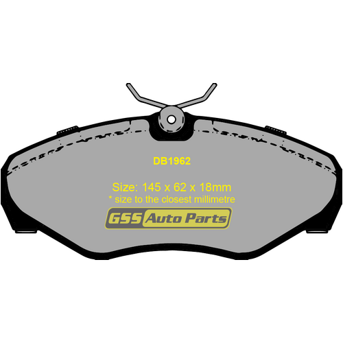 Bremtec Front Euroline High-grade Brake Pads BT1587ELH DB1962 thumbnail