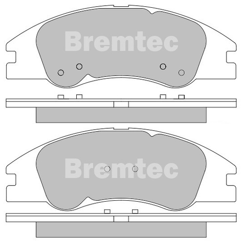 Bremtec Front General Purpose Brake Pads BT1628TS DB1727 thumbnail