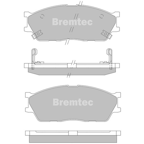 Bremtec Front General Purpose Brake Pads BT1663TS DB1805 thumbnail
