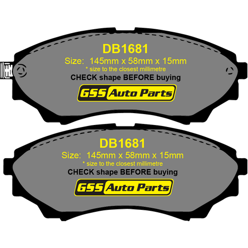 Bremtec Front General Purpose Brake Pads BT1759TS DB1681 thumbnail
