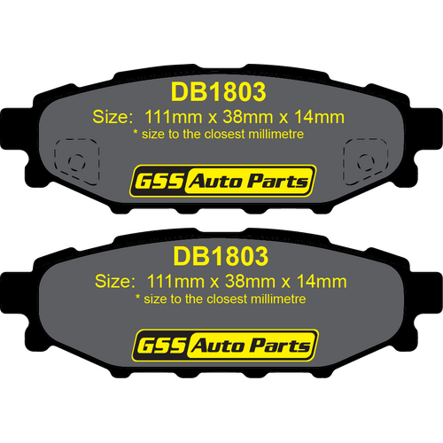Bremtec Rear General Purpose Brake Pads BT1889TS DB1803 thumbnail