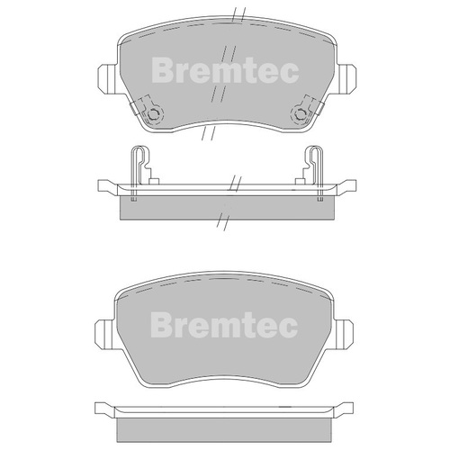 Bremtec Front Euroline Ece R90 Approved Ceramic Brake Pads BT1904ELC DB2366 thumbnail