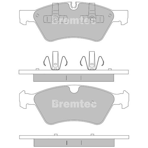Bremtec Front General Purpose Brake Pads BT1915TS DB2048 thumbnail