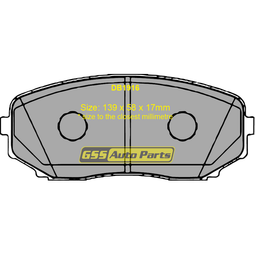 Bremtec Front General Purpose Brake Pads BT1929TS DB1916 thumbnail