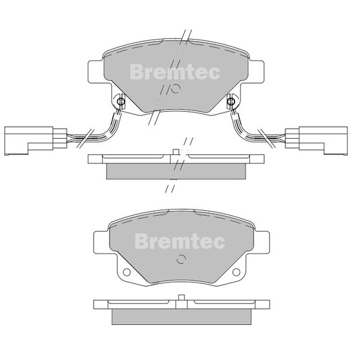 Bremtec Rear General Purpose Brake Pads BT1950TS DB1968 thumbnail