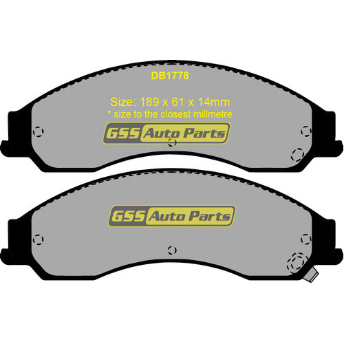 Bremtec Front General Purpose Brake Pads BT1988TS DB1778 thumbnail