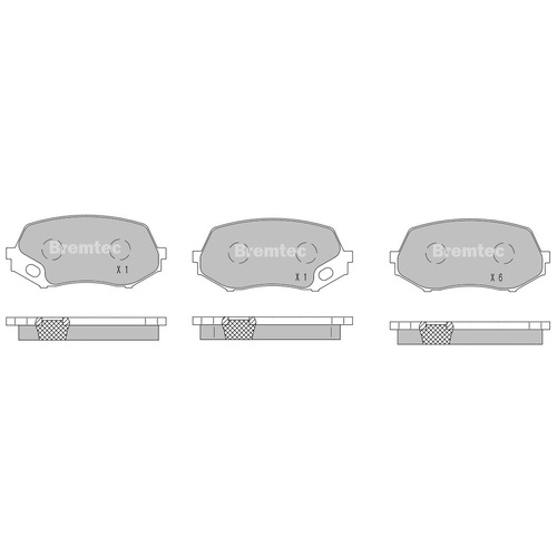 Bremtec Front 4wd Tough Brake Pads BT2136E DB1945 thumbnail