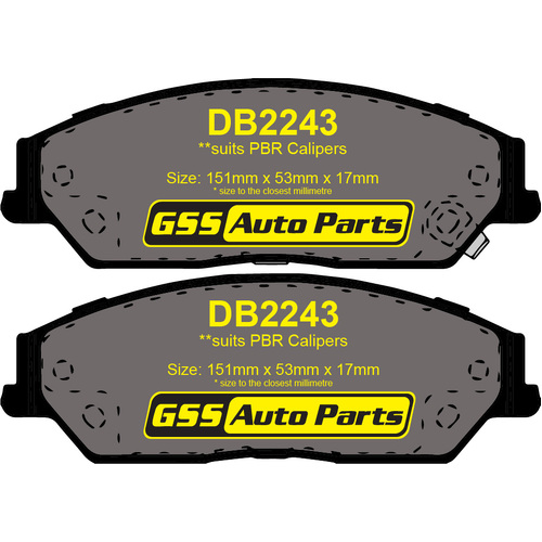 Bremtec Front General Purpose Brake Pads BT2251TS DB2243 thumbnail
