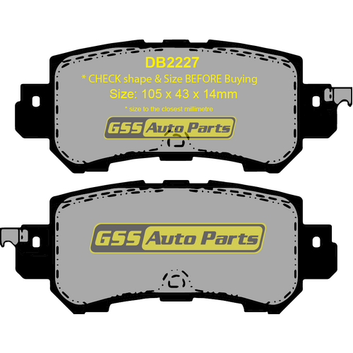 Bremtec Rear General Purpose Brake Pads BT2344TS DB2227 thumbnail