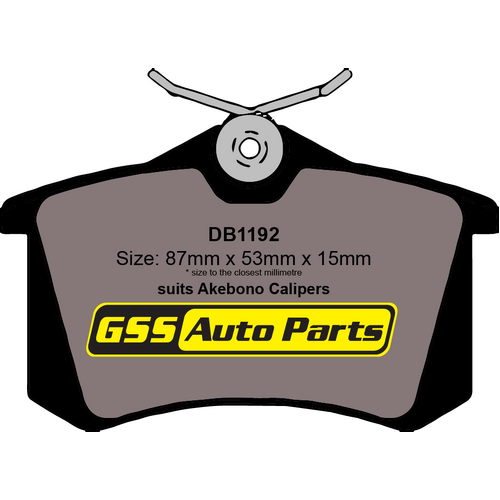 Bremtec Rear General Purpose Brake Pads BT326TS DB1192 thumbnail