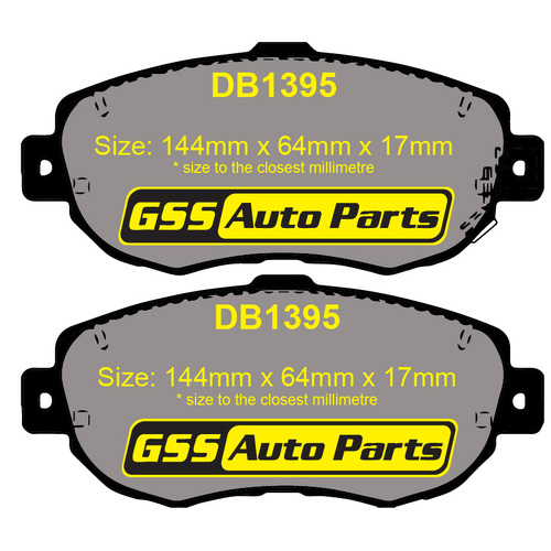 Bremtec Front General Purpose Brake Pads BT431TS DB1395 thumbnail