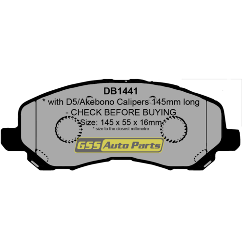 Bremtec Front General Purpose Brake Pads BT589TS DB1441 thumbnail