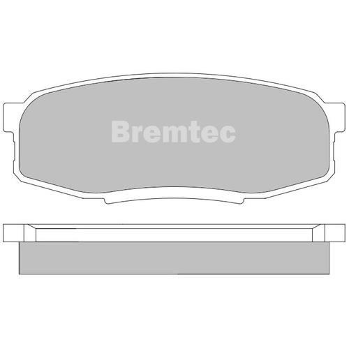 Bremtec Rear General Purpose Brake Pads BT608TS DB1857 thumbnail