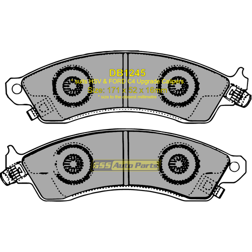 Premier Front Ceramic Brake Pads CP1353 DB1353 thumbnail