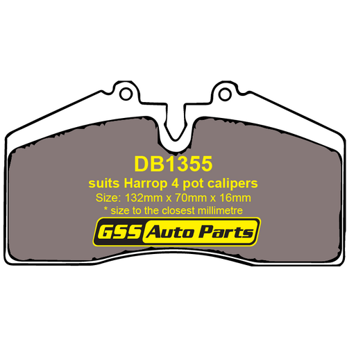 Premier Front Ceramic Brake Pads CP1355 DB1355 thumbnail