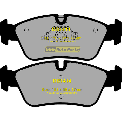 Premier Front Ceramic Brake Pads CP1414 DB1414 thumbnail