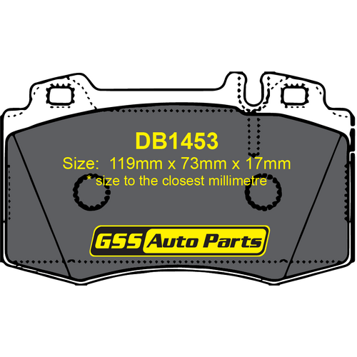 Premier Front Ceramic Brake Pads CP1453 DB1453 thumbnail