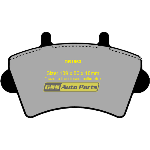 Premier Front Ceramic Brake Pads CP1963 DB1963 thumbnail