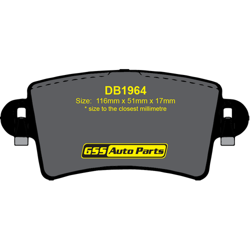 Premier Rear Ceramic Brake Pads CP1964 DB1964 thumbnail