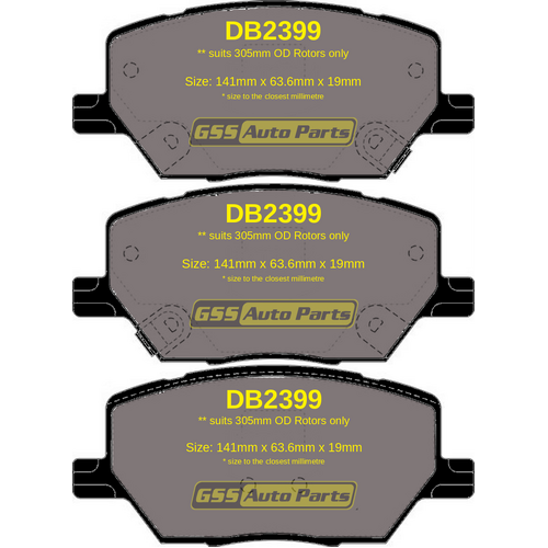 Premier Front Ceramic Brake Pads CP2399 DB2399 thumbnail