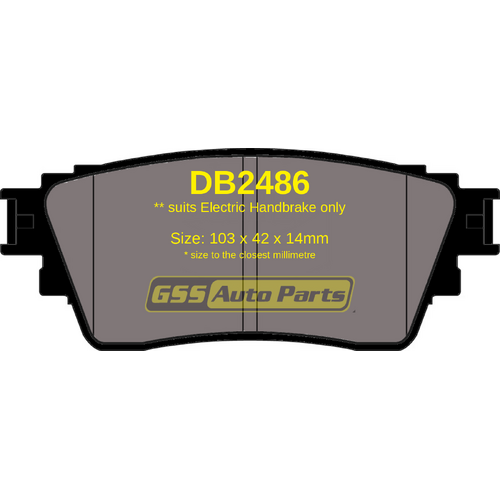 Premier Rear Ceramic Brake Pads CP2486 DB2486 thumbnail