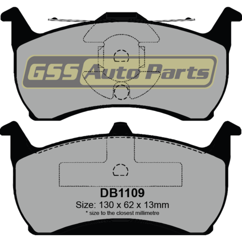 Rear T/P by Bendix Brake Pads DB1109TP DB1109 thumbnail