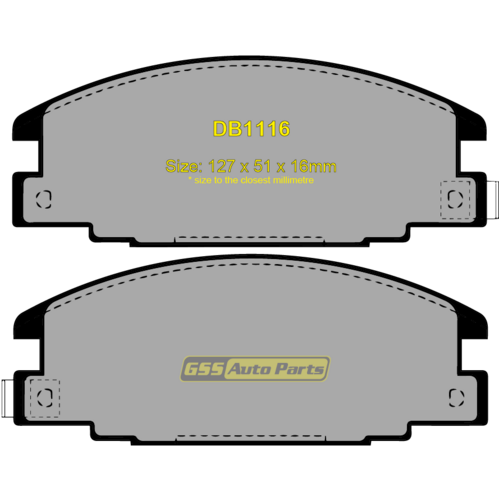 Budget Front Brake Disc Pads DB1116 DB1116 thumbnail