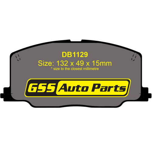 Budget Front Brake Disc Pads DB1129 DB1129 thumbnail