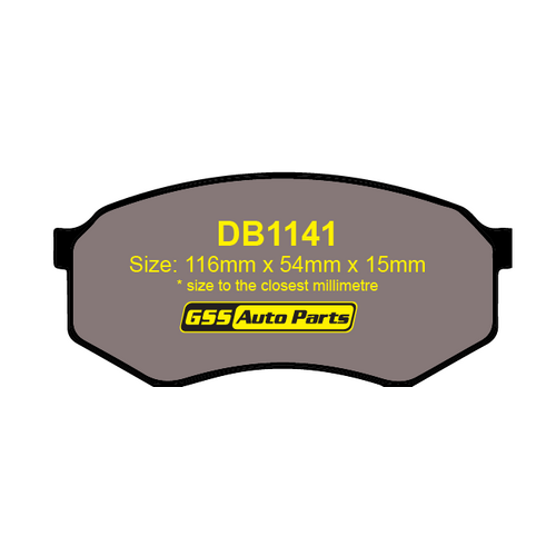 Bendix GCT Front Brake Pads DB1141GCT DB1141 thumbnail