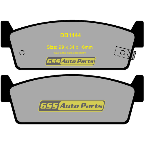 DBA Rear Street Series Brake Pads DB1144SS DB1144 thumbnail