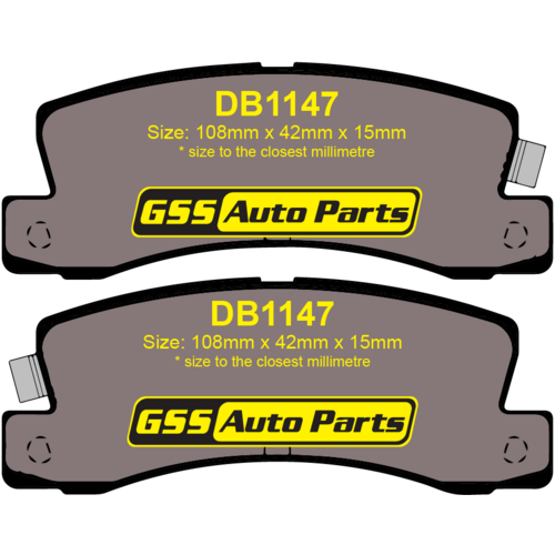 Rear T/P by Bendix Brake Pads DB1147TP DB1147 thumbnail